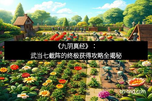 《九阴真经》：武当七截阵的终极获得攻略全揭秘